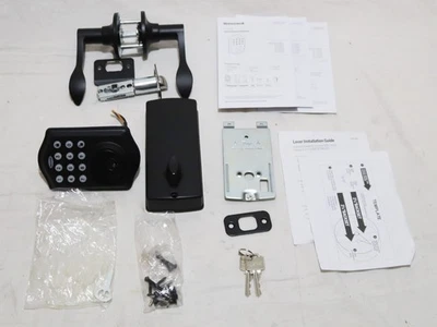Honeywell Digital Deadbolt with Passage Lever, Matte Black, 8734505 INCOMPLETE - Image 1 of 2