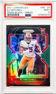 2021 Panini Chronicles Eli Mitchell Prizm Black Green #/49 PSA 9 - Bild 1 von 2