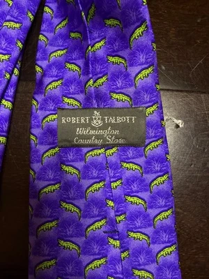 Corbata 100 % seda púrpura cocodrilo Robert Talbott para hombre Foto 1 de 4