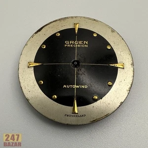 Gruen Precision Autowind Crosshair Dial Black & White - AS IS PARTS OR REPAIR - Bild 1 von 3