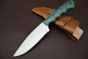 CUCHILLO SKINNER DE ACERO HECHO A MANO 8" CON MANGO DE RESINA CON FUNDA - Imagen 1 de 6