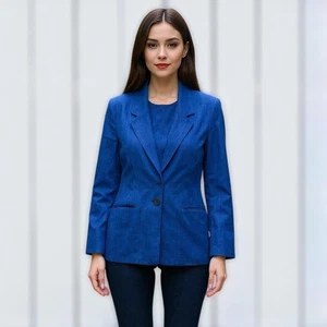 Vintage Fergusons Beverly Hills Damen Leinen Jacke Blazer Gr. Large klassisch LESEN - Bild 1 von 17