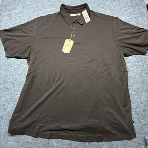 Polo Tommy Bahama Superfecta a righe XXL chicco di caffè scuro nuova con etichetta - Foto 1 di 12