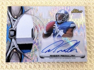 2015 Topps Finest Rookie Refractor Ameer Abdullah Jersey Patch Auto RC 4 Color - Picture 1 of 2