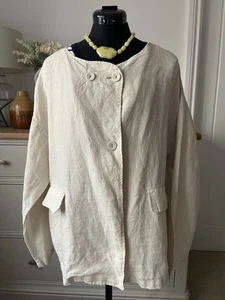 White Stuff Linen Jacket Cream Size 18 New Women’s Summer Blazer RRP £78 - Picture 1 of 8