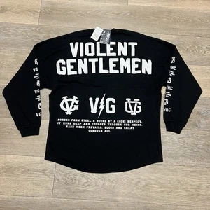 Nuova maglia Violent Gentleman Hockey Spirit taglia Large nera nuova con etichetta girocollo - Foto 1 di 13