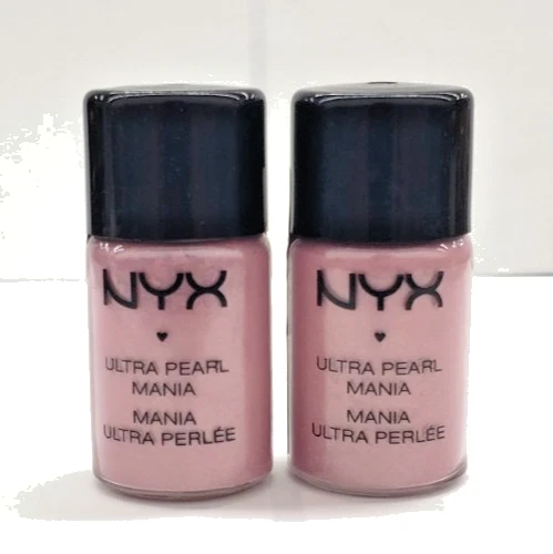 NUEVO LOTE DE 2 sombras de ojos sueltas NYX Ultra Pearl Mania-Baby Pink LP11 Foto 1 de 2
