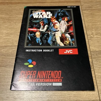 SUPER STAR WARS SUPER NINTENDO / SNES INSTRUCTION BOOKLET / MANUAL * VGC * - Image 1 of 2