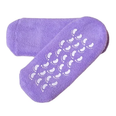 Moisturizing Gel Socks Exfoliating Silicone Foot Care Cracked Heel Tool 1 Pair - Image 1 of 4