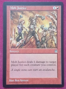 Magic The Gathering STRONGHOLD MOB JUSTICE red card MTG - Picture 1 of 2