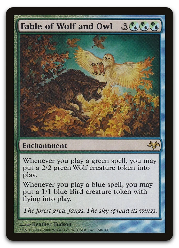 Fable of Wolf and Owl #150 (LP) Eventide EVE Magic MTG - Image 1 of 1