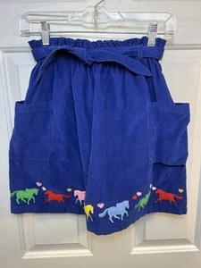 Girl's Hannah Andersson Skirt Size 150 US 12 Corduroy Horse Appliques Flawed - Picture 1 of 6