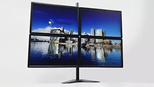 MULTI SCREEN DVI-HDMI TRADING MONITOR QUAD FULL HD SETUP BUNDLE 4 x 22" - Picture 1 of 2