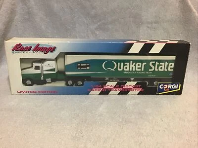1993 Race Image Corgi BRETT BODINE #26 Quaker State 1/64 Scale Tractor Trailer - Image 1 of 4
