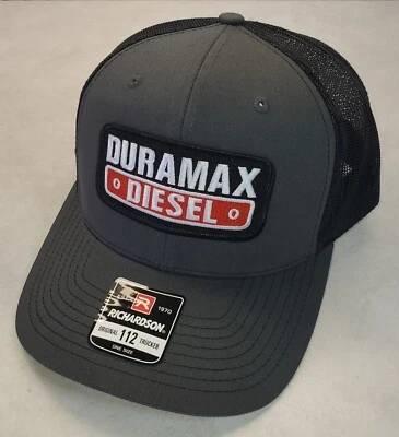 Parche DURAMAX DIESEL en Richardson 112 sombrero de camionero Snapback carbón/negro  Foto 1 de 4