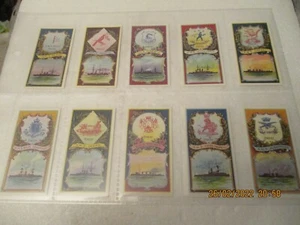 Reprint cards in wallets Full set of 25 Royal Navy Ships Hill's Imperial - Picture 1 of 7