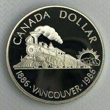 1986 CANADA VANCOUVER CENTENNIAL PROOF SILVER DOLLAR COIN