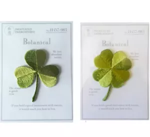Three or Four Irish lucky Clover Leaf Iron-On Motif Patch Child / Adult - Picture 1 of 3