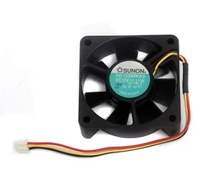 SUNON DC Fan KD1206PKB3 60x60x20mm 12V 1.1W Wire 3P 3600rpm 18.5cfm 28dBA - Picture 1 of 7
