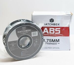 HATCHBOX ABS 1.75 mm 3D Printer Filament in Silver, 1kg Spool 