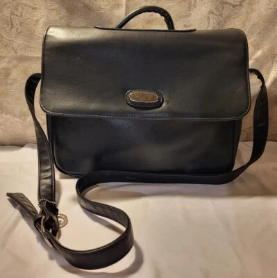 Bolso organizador negro Vogue New York con asa superior para tableta de hombro 12 X 9,5 bolsillos Foto 1 de 4