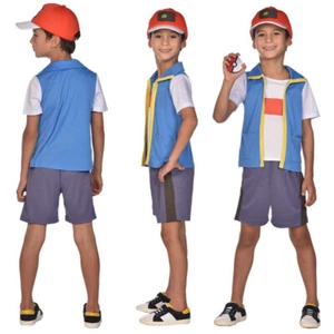 Amscan offiziell linzenziertes Ash Kostüm Kinder Jungen Pokemon Gr. 3-4 Jahre - Bild 1 von 4