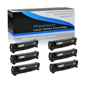 6PK Black CB540A 125A Toner for HP Color Laserjet MFP CM1312nfi CP1215 CP1515n - Picture 1 of 24