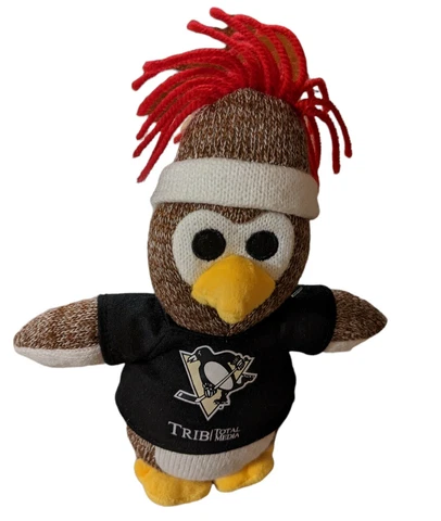 PITTSBURGH PENGUINS NHL Hockey Sock Penguin Plush 9” Trib Total Media Cover