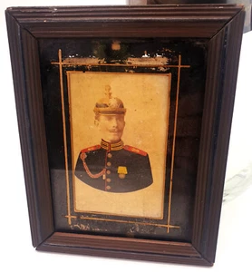 DM 1618 Ambrotypie/Silbergelatineabzugb  im Rahmen kaiserlicher Deutscher Soldat - Bild 1 von 4