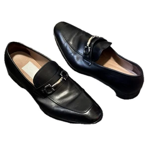 Salvatore Ferragamo Ree Herren Gancini Schnalle Slipper Schuhe, Größe 12E-schwarz - Bild 1 von 7