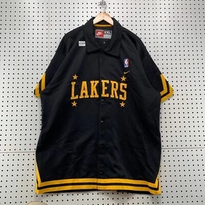NEW VTG LA Lakers NIKE Warm Up Shooting Jersey Mens 2XL Black Embroidered 27x34 - Picture 1 of 14