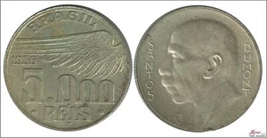 Brazil 5000 Reis 1936/10 Gr. Silver EBC XF+ KM00543 - Picture 1 of 1