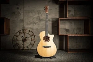 Bentivoglio MP513LVC Chitarra acustica tutta smussata solida OM Cutaway X Bracing - Foto 1 di 11