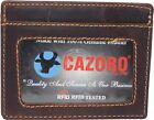 CAZORO Front Pocket Minimalist Vintage Leather Slim Wallet RFID Blocking...