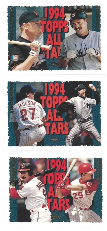 BASEBALL CARD Lot TOPPS 1994 ALL STAR 3pc 6 Players MLB Near Mint  - Image 1 of 1
