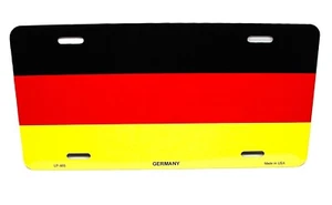 GERMAN GERMANY FLAG Deutschlandfahne Bundesflagge METAL NOVELTY LICENSE PLATE - Picture 1 of 15