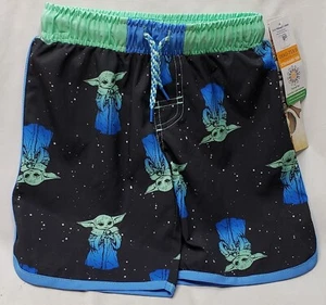 Star Wars The Mandalorian Boys' Baby Yoda Swim Short Size XS(4-5)/ New - Picture 1 of 6