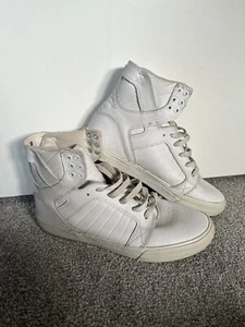 Supra Mens Hightop Muska 001 Skytop UK 8 EU 42.5 Trainers White Hightops - Picture 1 of 12