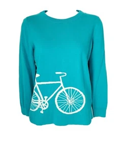 Crown & Ivy Damen Pullover Oberteil Fahrrad Grafik Farbe Blau (DI) P51 - Bild 1 von 12