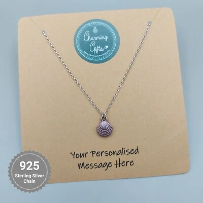 Collar Colgante Sea Shell - Joyería Costera Océano Regalo para Ella Foto 1 de 4