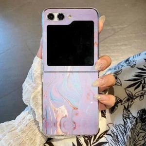 ShockProof Marble Case For Samsung Galaxy Z Flip7 Flip6 Flip5 Flip4 3 Hard Cover - Picture 1 of 16