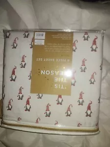 Gnome Fall Harvest christmas Sheet Set Queen New - Picture 1 of 4