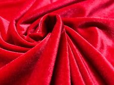 RED Decor Velvet Fabric Soft Strong Velour Upholstery Material -165cm wide 