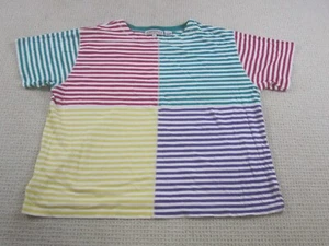 Westbound Shirt Womens 3X Colorful Short Sleeve Retro Casual Cotton - Picture 1 of 10