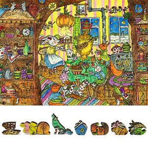 Wooden Jigsaw Puzzle for Adults by FoxSmartBox - 380 Pieces - Tea Party