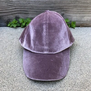 Women's Velour Hat Purple Soft Fuzzy Baseball Cap Adjustable - Picture 1 of 5