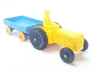 Tomte Laerdal 1:20 FORDSON DEXTRA Farm TRACTOR + TRAILER Vinyl PVC NM`60 RARE! - Picture 1 of 7
