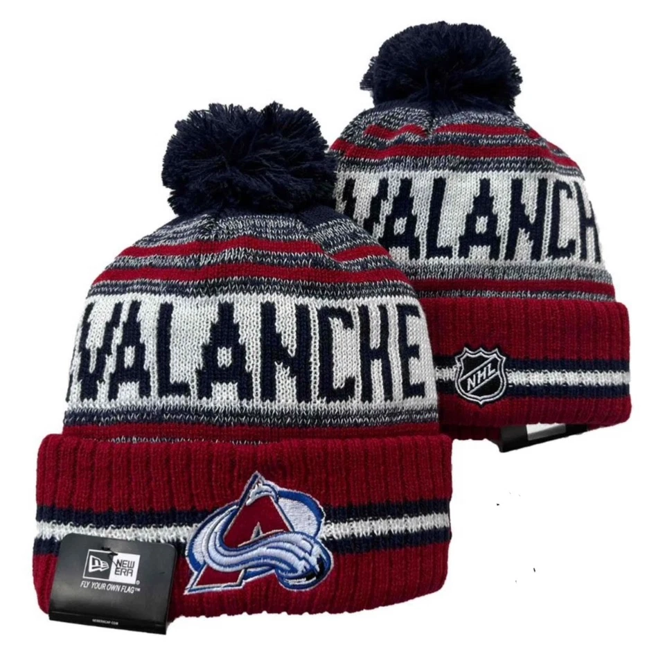 Auténtico gorro tejido forrado de lana New Era COLORADO AVALANCHE NHL envío gratuito Foto 1 de 1