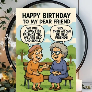 Funny Birthday Card 50th 60th 70th Humorous Card For Her, Friend, Mum, Nan - Picture 1 of 2