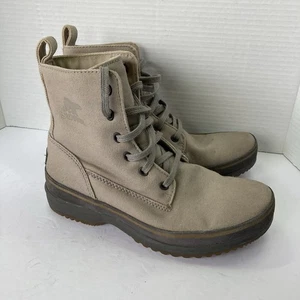 Sorel Woodbine Surplus Canvas Ankle Boots Lace-Up Comfort Brown Men’s 8-NM1688 - Picture 1 of 11